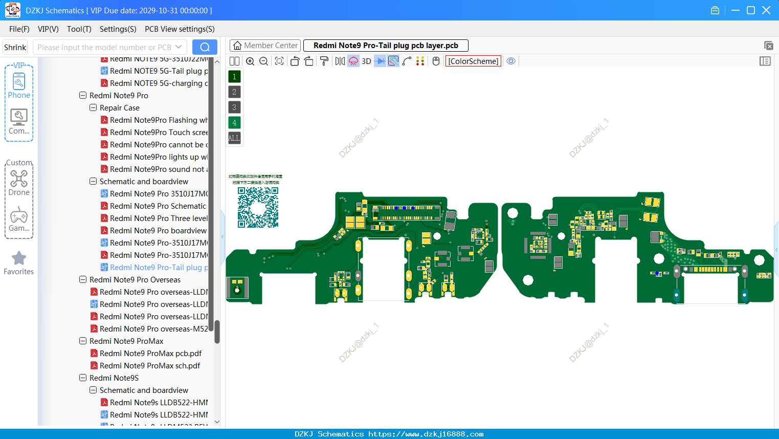 Redmi Note9 Pro-Tail Plug Pcb Layer
